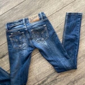 Vigoss Studio jeans Bikercore Baddie Blue skinny jeans size 24